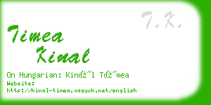 timea kinal business card